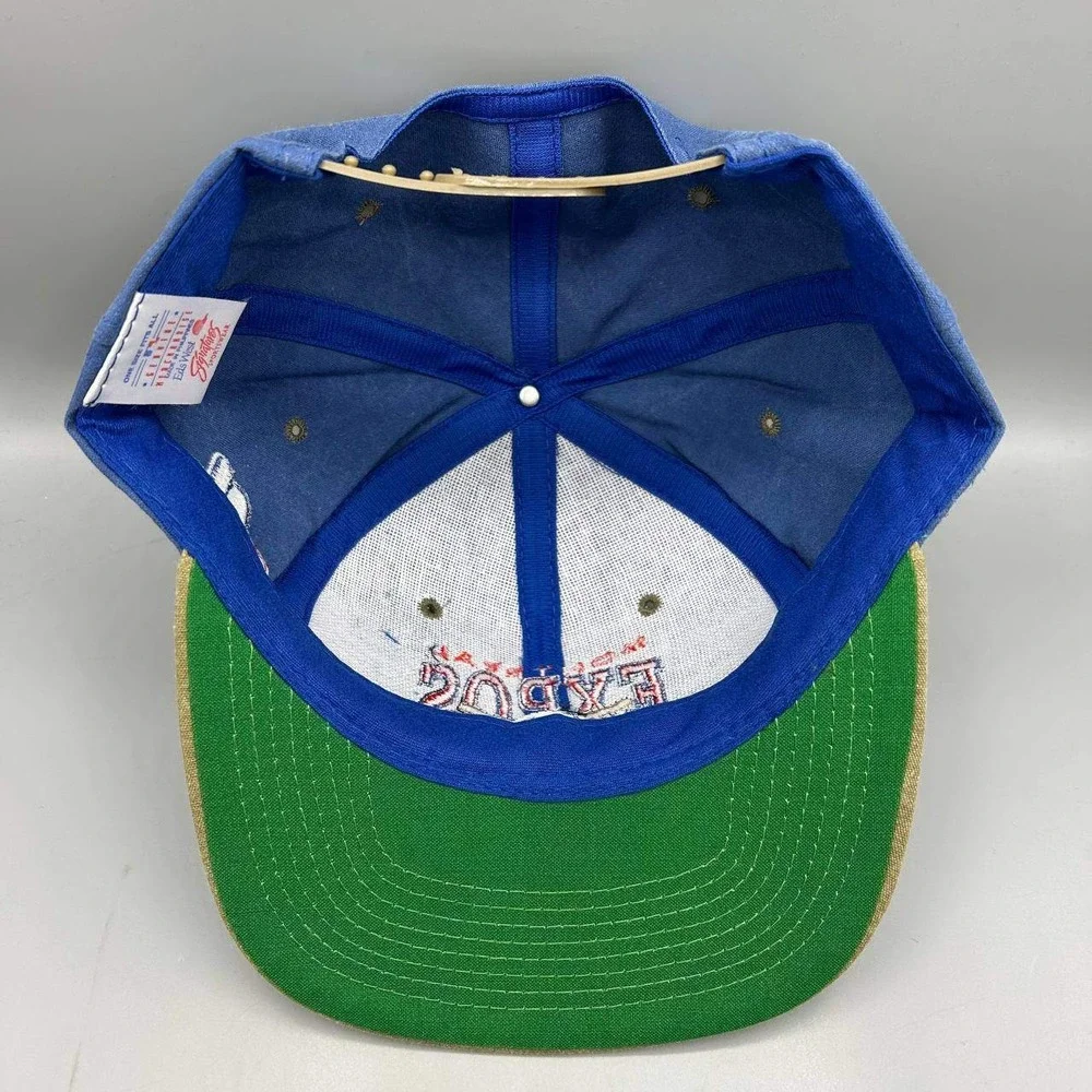 Vintage Montreal Expos Hat Men Blue Brown Signatures MLB Snap Back Cap New